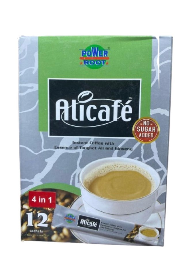 Alicafe Alicafe Instant Coffee 4*1 With Essence Tongkat Ali Ginseng 12*20g  - Image 1