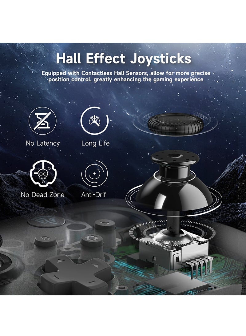X10 Wireless Gaming Controller, Enhanced Wireless Bluetooth Controller With Hall Joysticks, Portable Lightweight Gaming Joystick, Mechanical Gamepad For Pc, Switch, Phone, (1pc, Grey) - Image 3