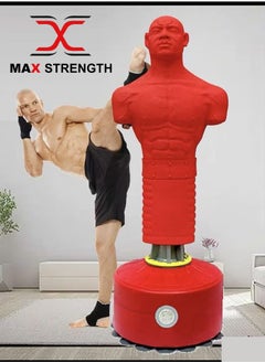 Max Strength Boxing Dummy Full Body Punching Man Boxing Stand Red  - Image 5
