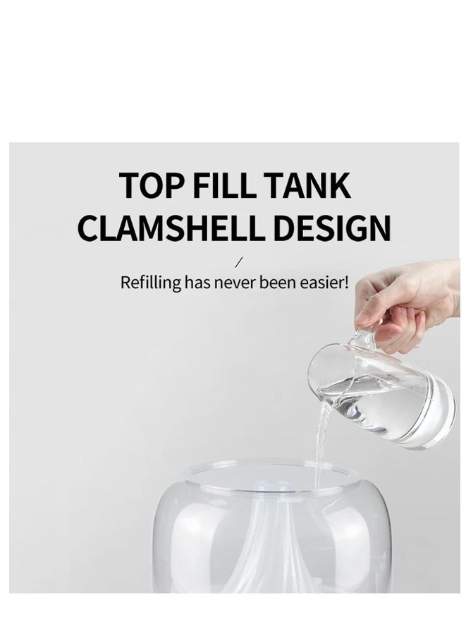 Humidifier, 3L, Ultrasonic Cool Mist, UV Light Bacteria Air Purifier, Top Filled, Suitable for Kids, Adults, Yoga, Sleep, Office, Home  - Image 5