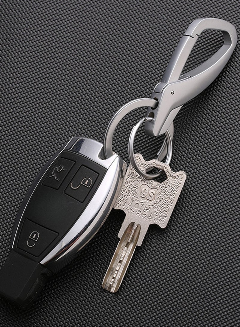 سلسلة مفاتيح السيارة، سلسلة مفاتيح السيارة، سلسلة مفاتيح، حلقة مفاتيح، حامل مفاتيح من سبائك الزنك، سلسلة مفاتيح بسيطة ومبتكرة، سلسلة مفاتيح خصر معلقة بحلقة مزدوجة معدنية، سلسلة مفاتيح للرجال والنساء - Image 2