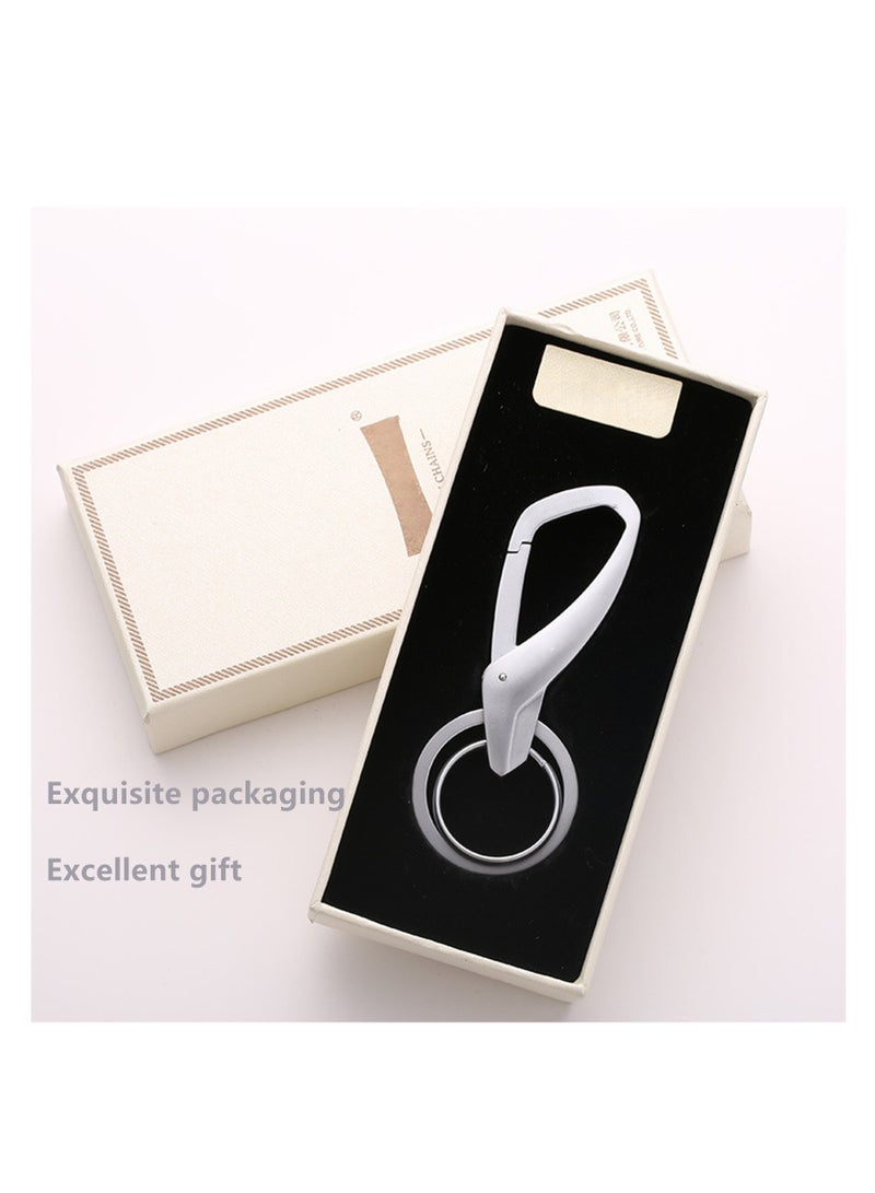 سلسلة مفاتيح السيارة، سلسلة مفاتيح السيارة، سلسلة مفاتيح، حلقة مفاتيح، حامل مفاتيح من سبائك الزنك، سلسلة مفاتيح بسيطة ومبتكرة، سلسلة مفاتيح خصر معلقة بحلقة مزدوجة معدنية، سلسلة مفاتيح للرجال والنساء - Image 5