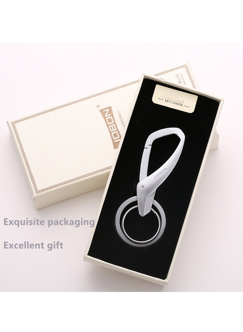 NOVOLAN NOVOLAN Key Chain Car Key Car Keychain Key Fob Keychain Key Ring Key Holder Zinc Alloy Metal Key, Keychain Simple Creative Car Key Waist Hanging Double Ring Metal Keychain Pendant Men Women (black)  - Image 5
