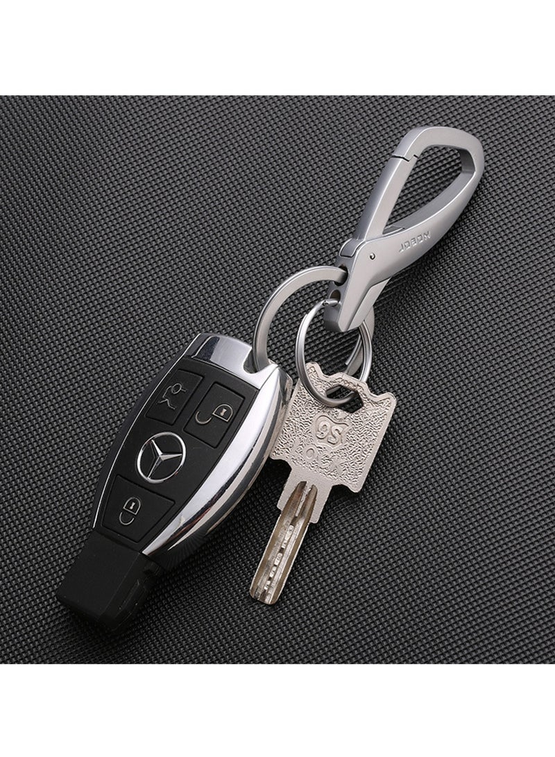 NOVOLAN NOVOLAN Key Chain Car Key Car Keychain Key Fob Keychain Key Ring Key Holder Zinc Alloy Metal Key, Keychain Simple Creative Car Key Waist Hanging Double Ring Metal Keychain Pendant Men Women (black)  - Image 2