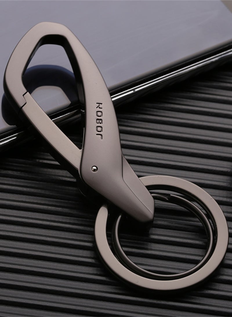 NOVOLAN NOVOLAN Key Chain Car Key Car Keychain Key Fob Keychain Key Ring Key Holder Zinc Alloy Metal Key, Keychain Simple Creative Car Key Waist Hanging Double Ring Metal Keychain Pendant Men Women (black)  - Image 1