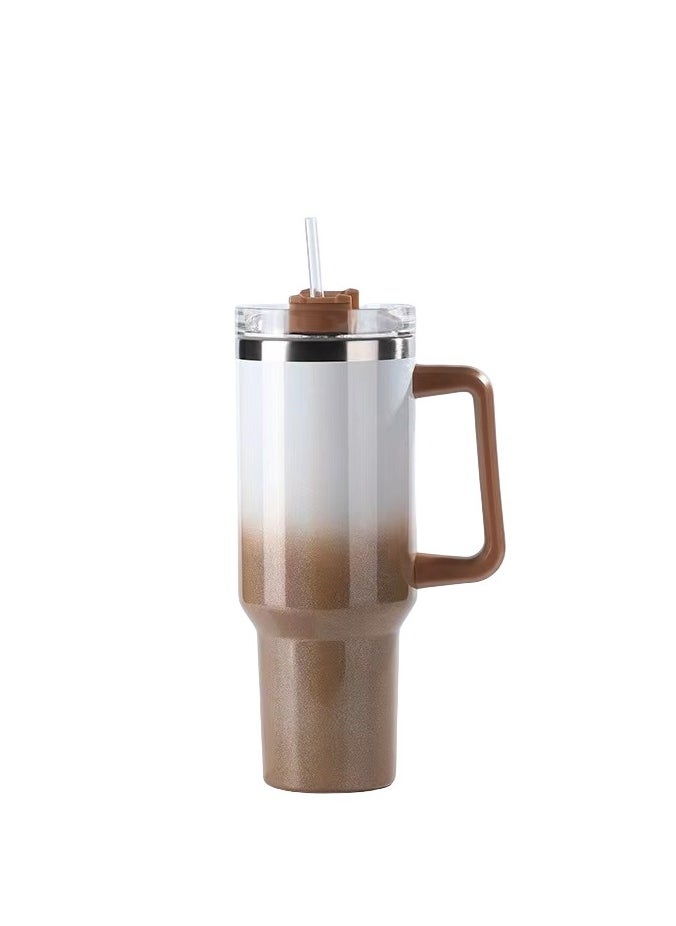 Stanley - 40oz Car Cup Ice Bullion Cup Stainless steel vacuum insulation cold cup Car handle thermos cup - Image 1
