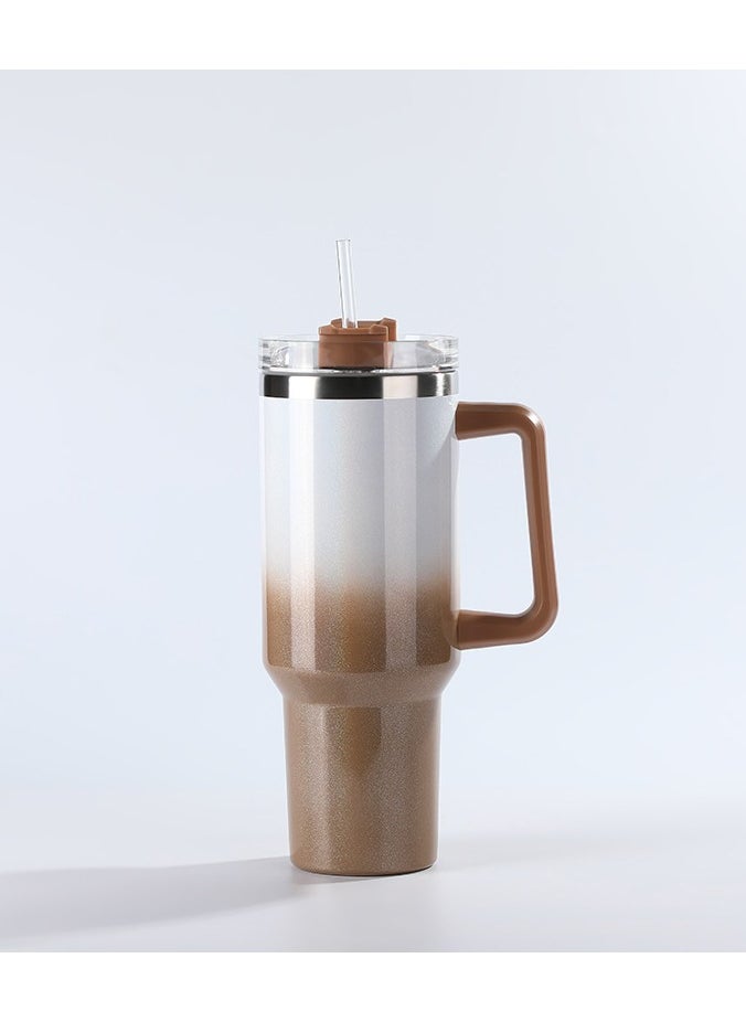 Stanley - 40oz Car Cup Ice Bullion Cup Stainless steel vacuum insulation cold cup Car handle thermos cup - Image 1