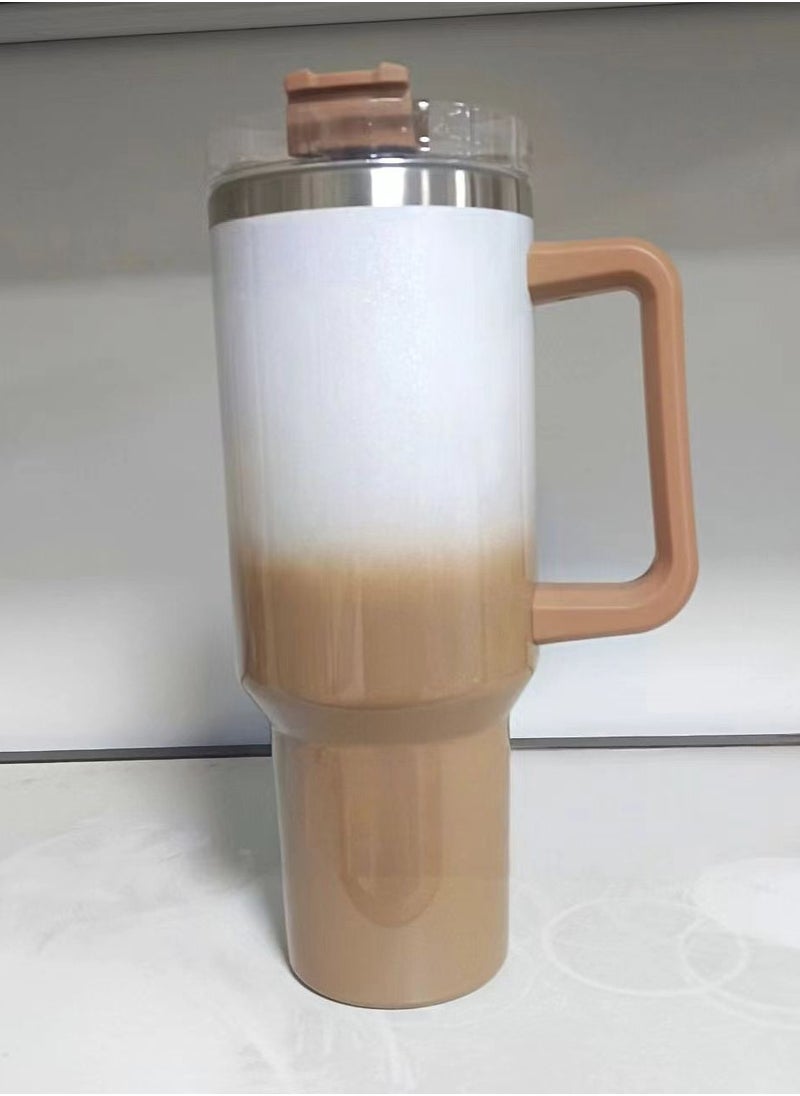 Stanley - 40oz Car Cup Ice Bullion Cup Stainless steel vacuum insulation cold cup Car handle thermos cup - Image 1