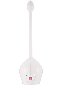 Primanova Lotus E61 Rustproof Toilet Brush With Auto Close Canister Discreet Holder -White  - Image 1