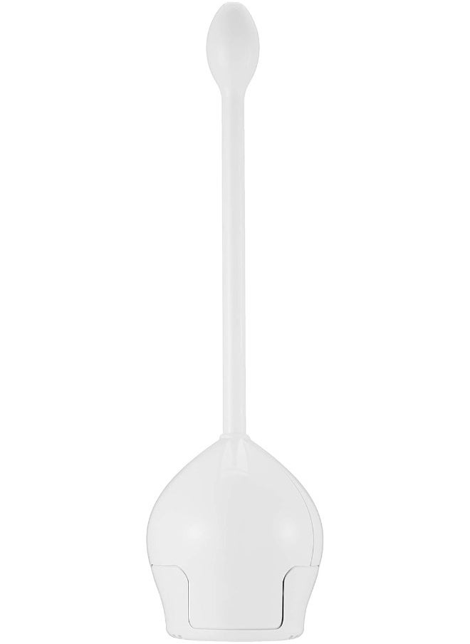 Primanova Lotus E61 Rustproof Toilet Brush With Auto Close Canister Discreet Holder -White  - Image 3
