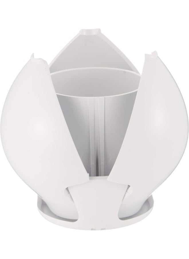Primanova Lotus E61 Rustproof Toilet Brush With Auto Close Canister Discreet Holder -White  - Image 4