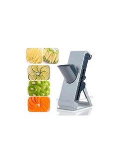 Generic Safe Slicer for kitchen,Vegetable and Meat Cutter Multi functional press vegetable cutter and shredder(Grey)  - Image 2