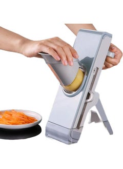 Generic Safe Slicer for kitchen,Vegetable and Meat Cutter Multi functional press vegetable cutter and shredder(Grey)  - Image 4