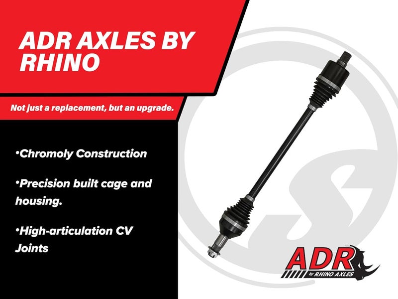 SuperATV ADR Front Axle for Polaris Ranger XP 800 / Crew (See Fitment) | 1 Front Axle | Precision Components, Top Notch Grease, Heavy-Duty Rubber Boot | Cost Effective Axle to Exceed Your OEM Axle - Image 1