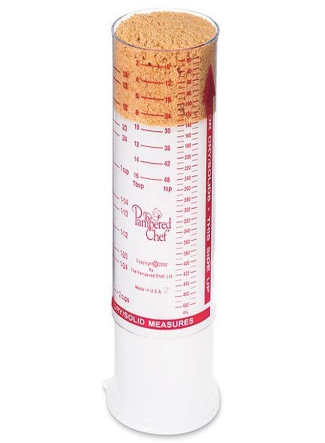 Pampered Chef Measure All Cup 2225 - Adjustable Plunger Design, Clear Measuring Cup - Image 2