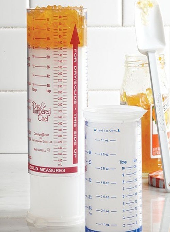 Pampered Chef Measure All Cup 2225 - Adjustable Plunger Design, Clear Measuring Cup - Image 1