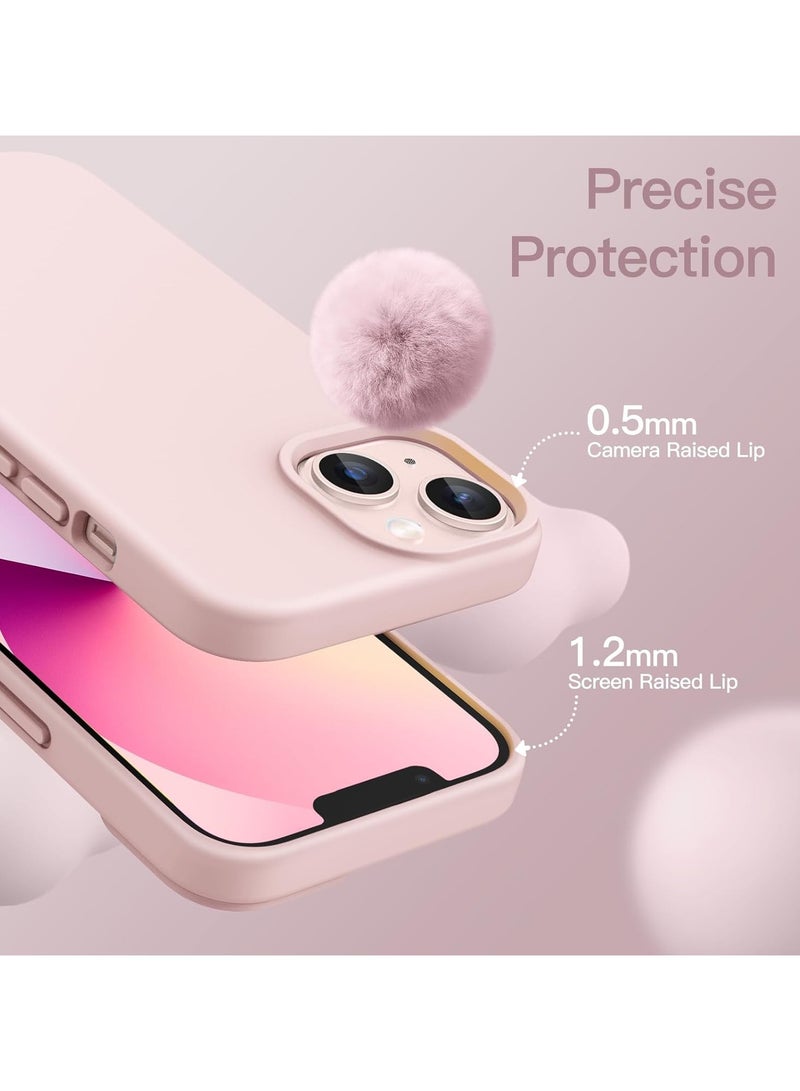 ACLIX Silicone Case Compatible with iPhone 13-14, Slim Liquid Silicone, Layers of Soft Gel Rubber Shockproof, Protective Phone Case Cover with TPU Lining (Pink) - Image 3