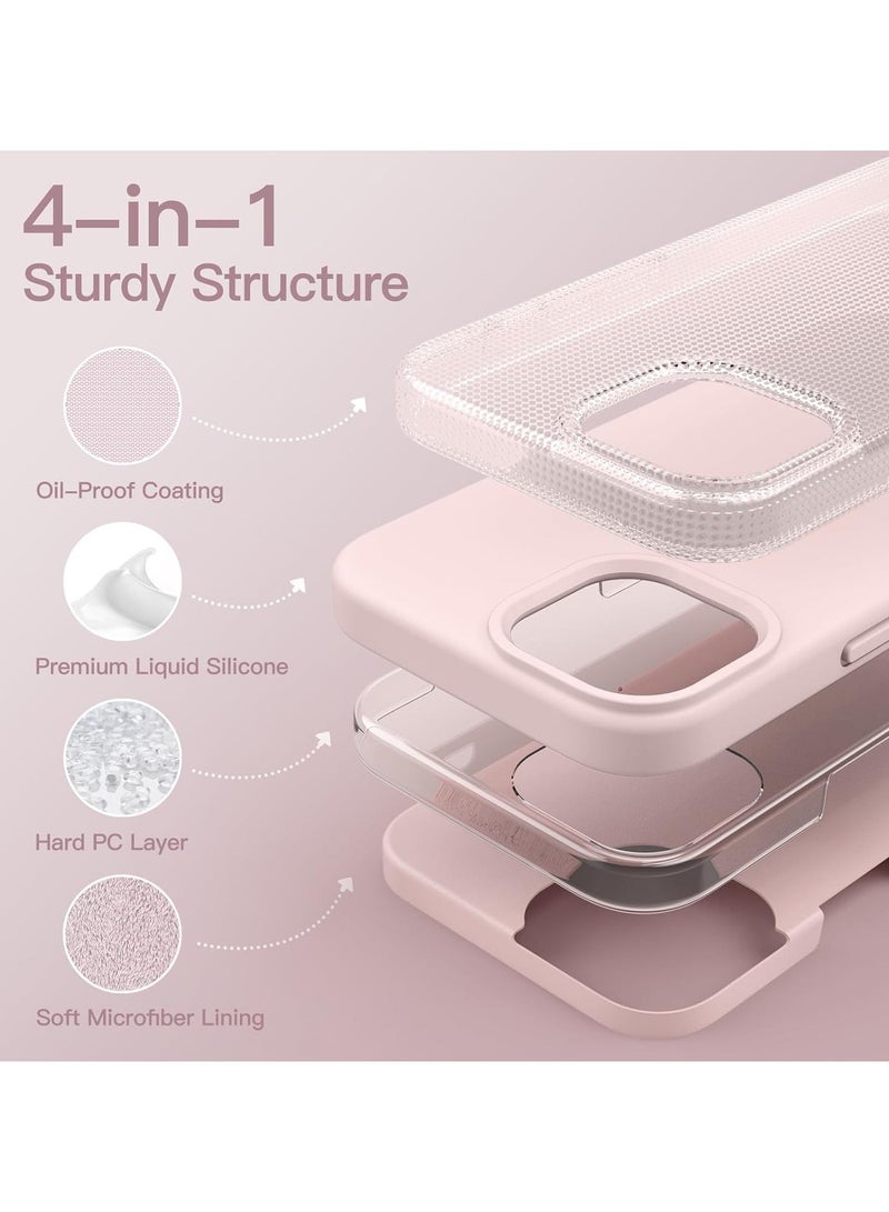ACLIX Premium Liquid Silicone Case for iPhone 13 and iPhone 14 Slim Fit, Soft Touch with Microfiber Lining & Enhanced Camera Protection - Durable & Anti-Fingerprint | Pink - Image 3