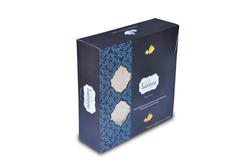 Kosher Bamboo Soft Tissue Paper napkin - Pack of 4 - Made of pure Bamboo Pulp -(16 x 16)- 2 Ply- 50 Pulls Each - Image 5
