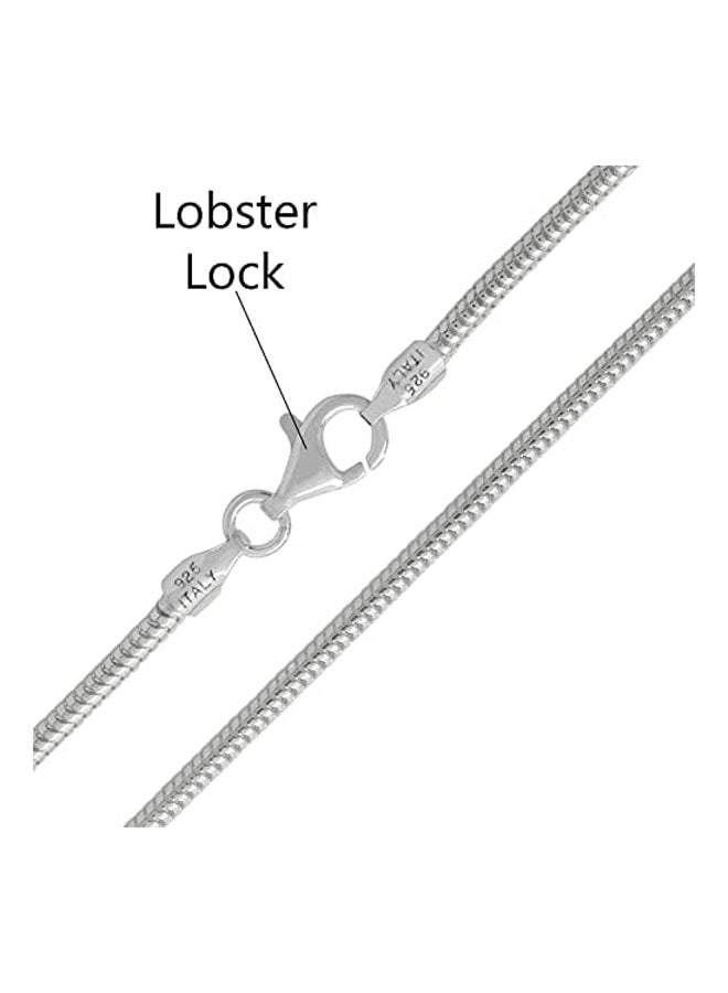 Italian Round Diamond Cut Flexible Snake Chain Necklace with Gift Box  - Image 2