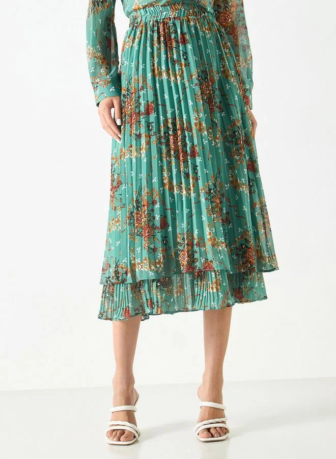 2Xtremz 2Xtremz All-Over Floral Print Skirt with Elasticated Waistband