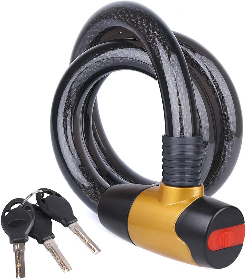 FOBOZONE Heavy-Duty Cable Lock, Anti-Theft Outdoor Waterproof Locks for Bike, Motorcycle, Warehouse,Fence Shed, Gate - Image 1