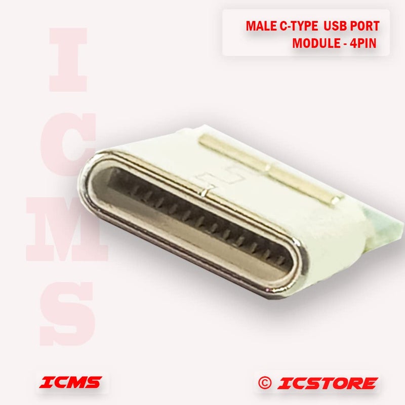 ICSTORE - C - Type Male USB Port Card, Plug, Socket, 4 -Pin Module Solder Connector (Pack of 2) - Image 4
