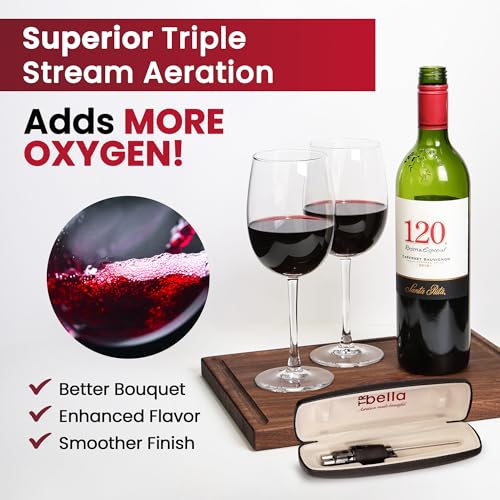 TRIBELLA Classic Wine Aerator, Multi-Stream Wine Aeration 3 Stainless Steel Spouts, Handmade Kitchen Essential, Easy Use, No-Drip Wine Pouring Accessory Gifts for Men in Easy-to-Carry Protective Gift Case - Image 5
