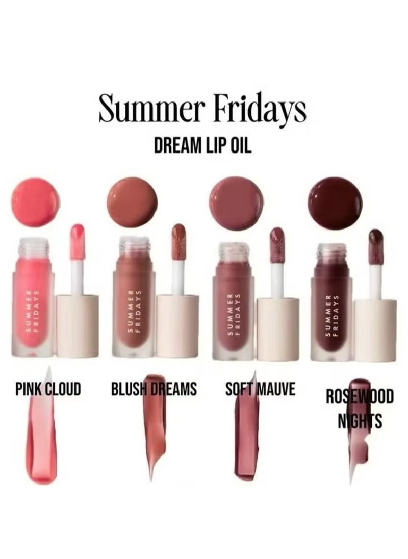 SUMMER FRIDAYS Dream Lip Oil for Moisturizing Sheer Coverage, High-Shine Tint, and Deep Hydration - Soft Mauve (4.5ml)  - Image 2