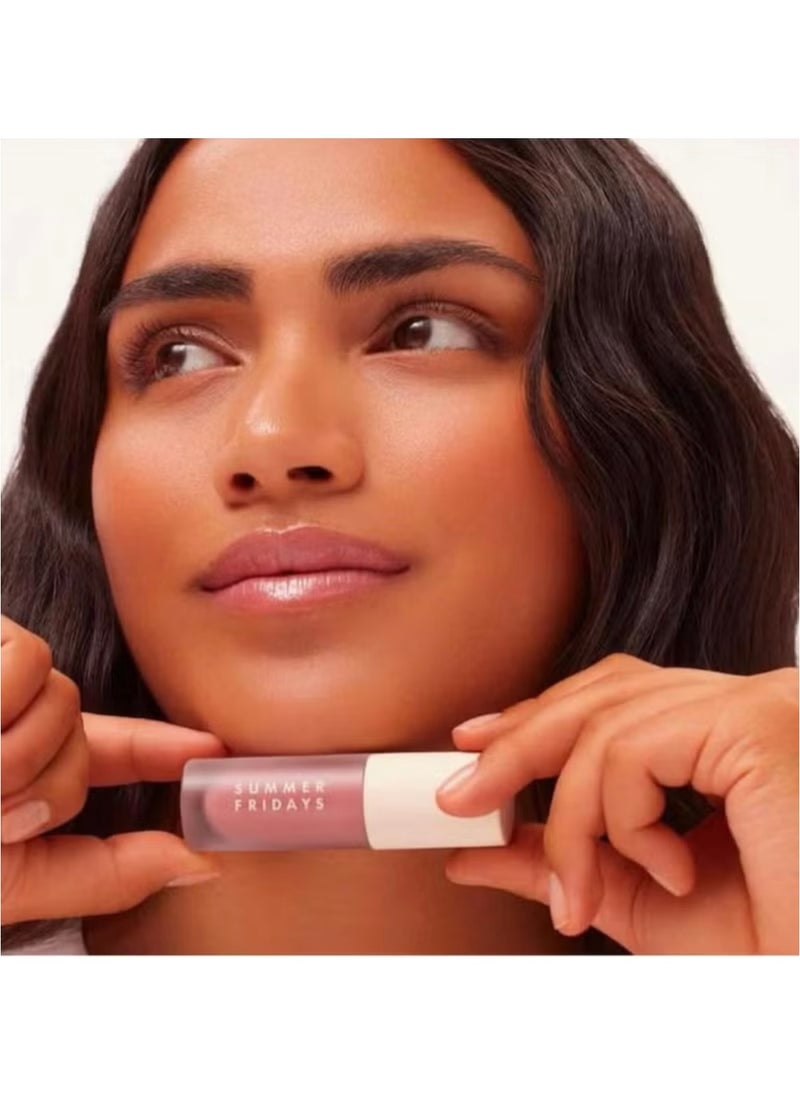 SUMMER FRIDAYS Dream Lip Oil for Moisturizing Sheer Coverage, High-Shine Tint, and Deep Hydration - Soft Mauve (4.5ml)  - Image 3