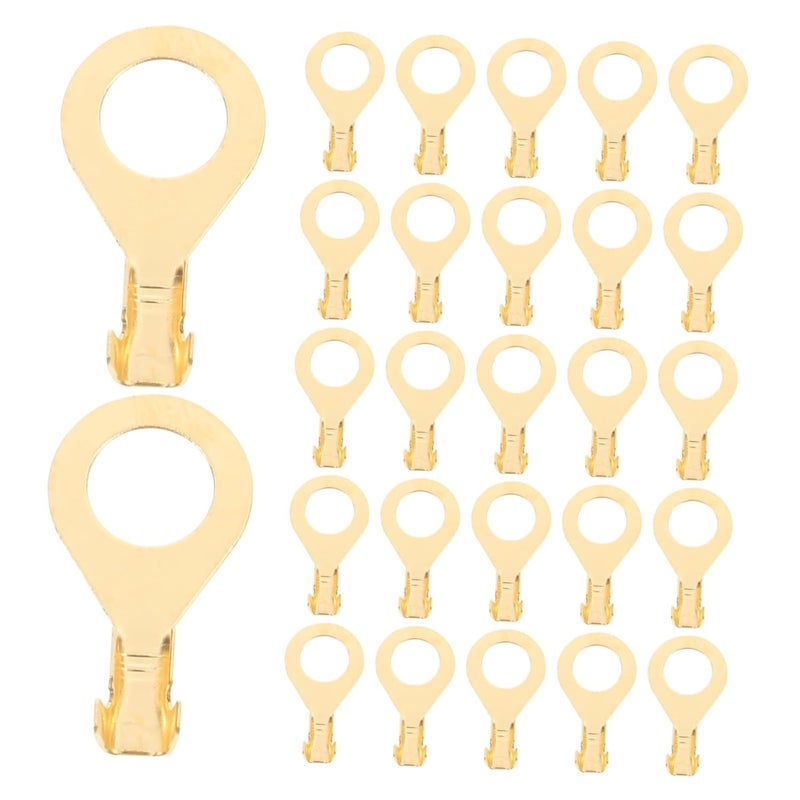 طقم وصلات الأسلاك النحاسية الثقيلة 100 قطعة، طرفيات حلقية مفتوحة مقاس 2 55X1 37X0 30 سم للبطاريات والكابلات الكهربائية - Image 2