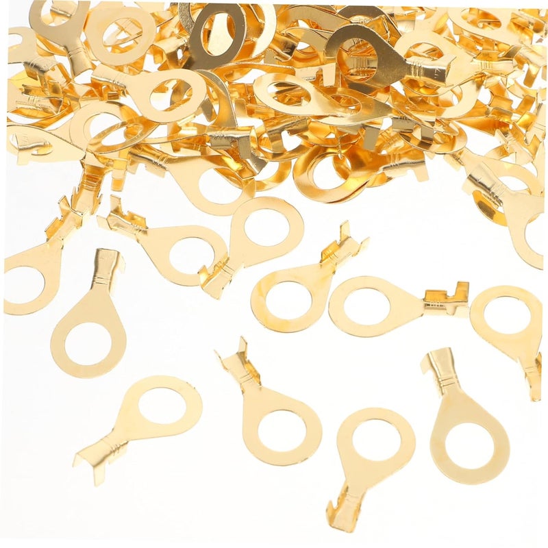 طقم وصلات الأسلاك النحاسية الثقيلة 100 قطعة، طرفيات حلقية مفتوحة مقاس 2 55X1 37X0 30 سم للبطاريات والكابلات الكهربائية - Image 4