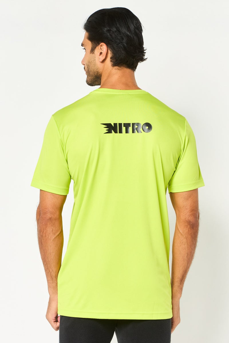 PUMA Men Sportswear Fit Short Sleeve Running T-Shirt, Lime - Image 4