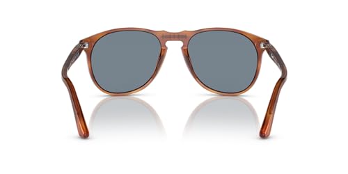 Persol PO9649S Aviator Sunglasses, Terra Di Siena/Light Blue, 55 mm - Image 5