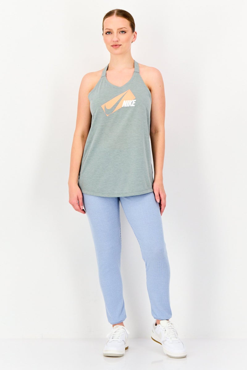 Nike Women Standard Fit Sleeveless Training Tank Top, Sage Green - Image 4