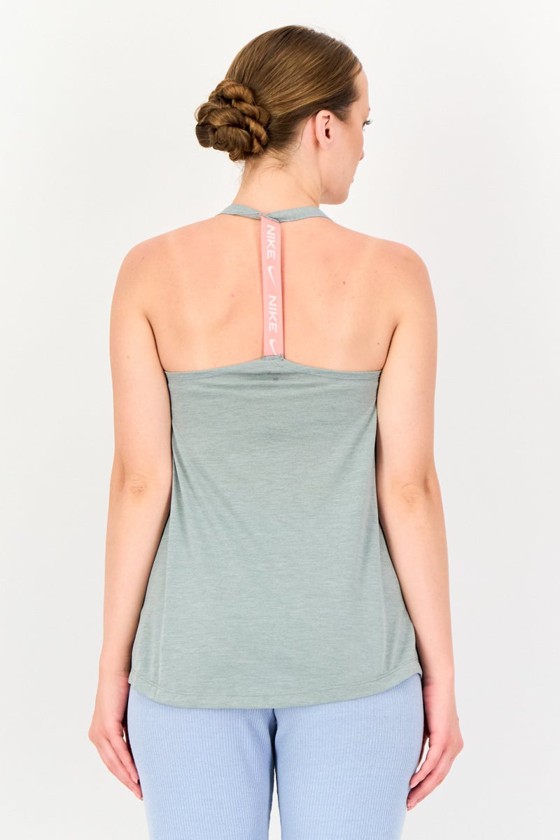 Nike Women Standard Fit Sleeveless Training Tank Top, Sage Green - Image 2