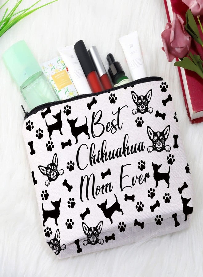 GJTIM Chihuahua Mom Gift Chihuahua Owner Gift Best Chihuahua Mom Ever Chihuahua Gift Makeup Bag Animal Dog Lover Gift (Chihuahua Mom Bag) - Image 5