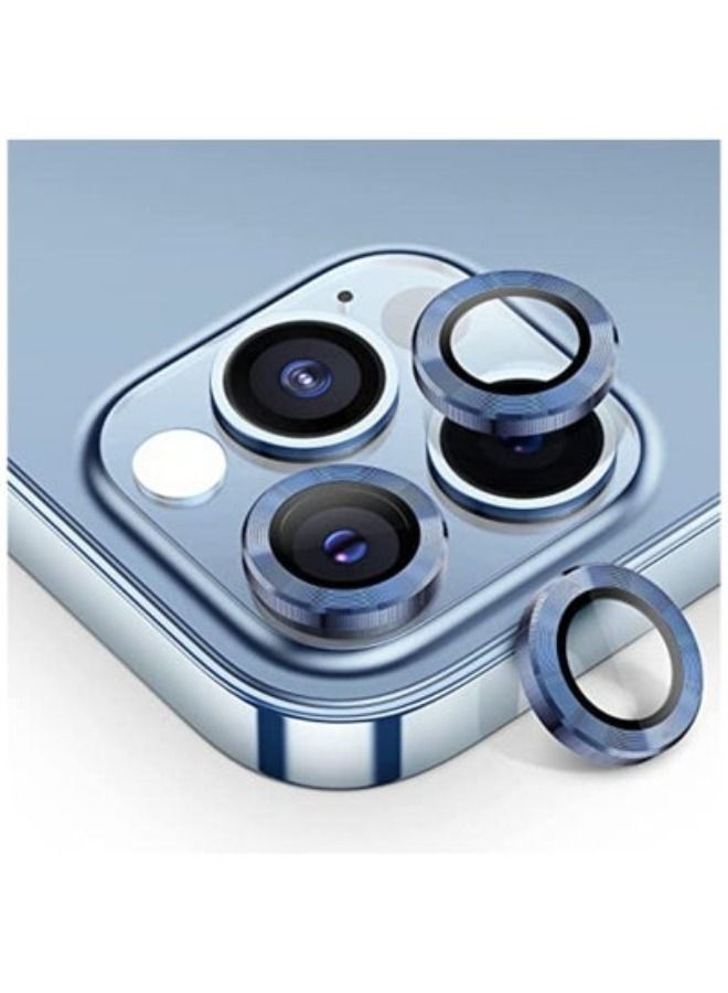ACLIX Camera Lens Protector Compatible with iPhone 13 Pro 13 Pro Max  Premium Tempered Glass Circle Film Aluminum Alloy Full Fit Lens Ring Cover Anti Scratch - Image 1