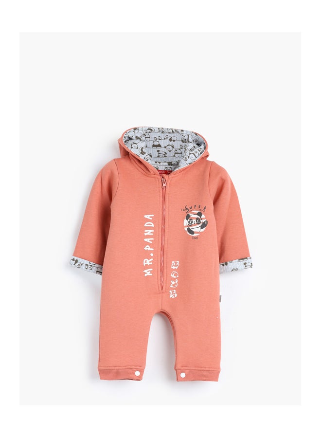 Junior Baby Boys Hooded Romper