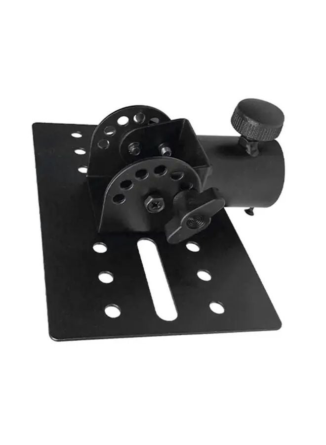 Black Rotatable Metal DJ Speaker Stand Adapter Sturdy 35mm Top Cap For Tripod - Image 2