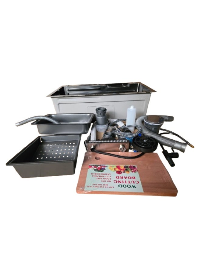 HAR & Unex Luxury sink 75x46 cm. with waterfall, black color - Image 5