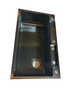 HAR & Unex Luxury sink 75x46 cm. with waterfall, black color  - Image 3