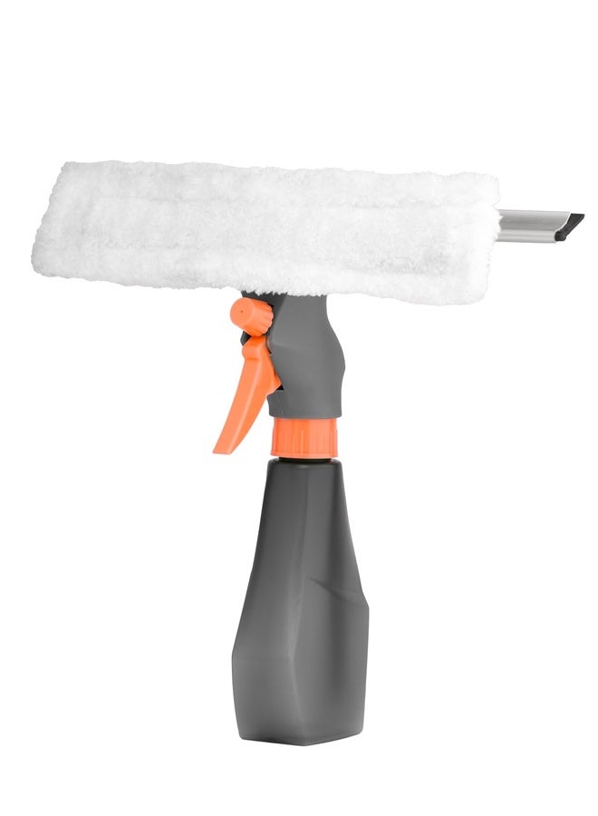 كليني جيني مجموعة تنظيف النوافذ 3 في 1، زجاجة رذاذ سعة 250 مل مع ممسحة ووسادة من الألياف الدقيقة - Image 1