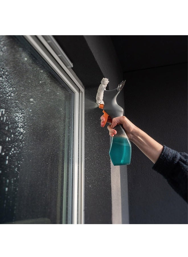 كليني جيني مجموعة تنظيف النوافذ 3 في 1، زجاجة رذاذ سعة 250 مل مع ممسحة ووسادة من الألياف الدقيقة - Image 2