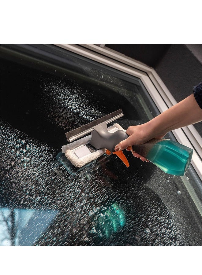 كليني جيني مجموعة تنظيف النوافذ 3 في 1، زجاجة رذاذ سعة 250 مل مع ممسحة ووسادة من الألياف الدقيقة - Image 4