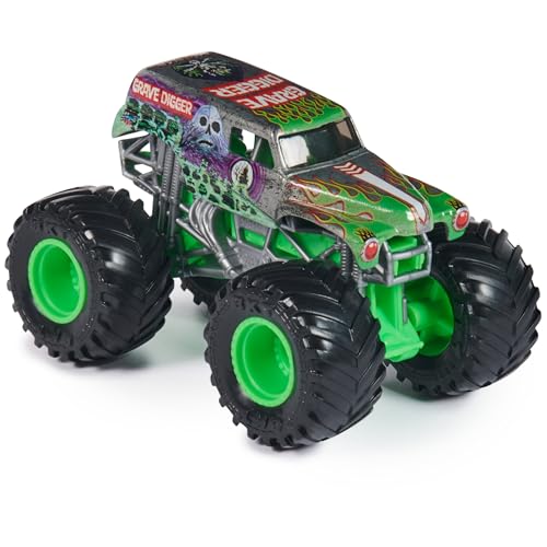 Monster Jam Official Grave Digger Monster Truck DieCast Vehicle 164 Scale Kids Toys for Boys Ages 3 and up - Image 3