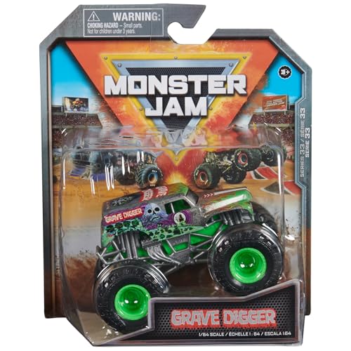 Monster Jam Official Grave Digger Monster Truck DieCast Vehicle 164 Scale Kids Toys for Boys Ages 3 and up - Image 1