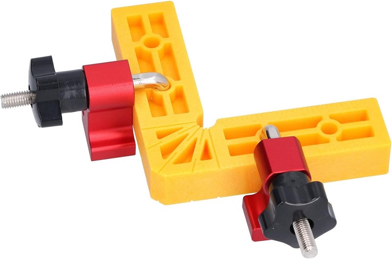 Woodworking Set 120x120mm, Woodworking Clamps, Foldable Plastic Right Angle Positioning Squares with Non Slip Grip, Inch Metric Scale for Carpentry and DIY - Image 1
