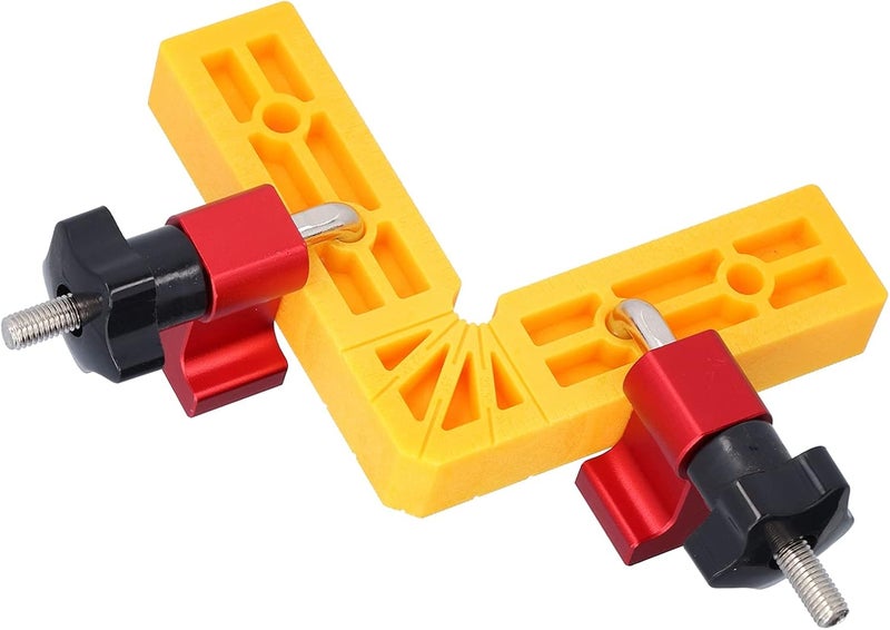 Woodworking Set 120x120mm, Woodworking Clamps, Foldable Plastic Right Angle Positioning Squares with Non Slip Grip, Inch Metric Scale for Carpentry and DIY - Image 2
