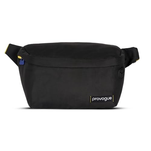 Provogue Nomad Waist Bag for Men & Women, Crossbody Waist Pouch with Zippered Compartment & Adjustable Strap,Multipurpose Fanny Pack for Travel & Outdoor Activities Chest Bag, Midnight Black - Image 1